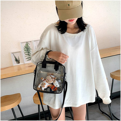【Cute Bag】痛バッグ 可愛い 透明ぬいぐるみトートバッグ