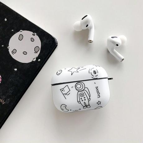 【Airpods Case】 手描き 宇宙飛行士 韓国 カワイイ AirPods /AirpodsProケース