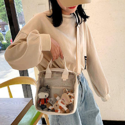 【Cute Bag】痛バッグ 可愛い 透明ぬいぐるみトートバッグ