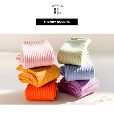 【Socks】シンプル キャンディカラーレディースソックス