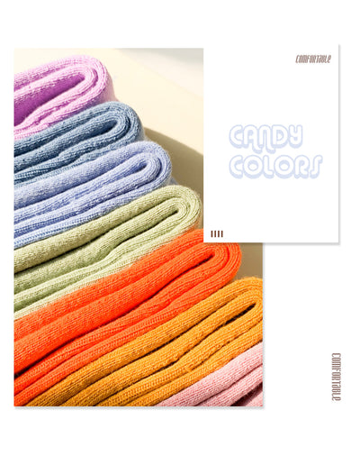 【Socks】シンプル キャンディカラーレディースソックス