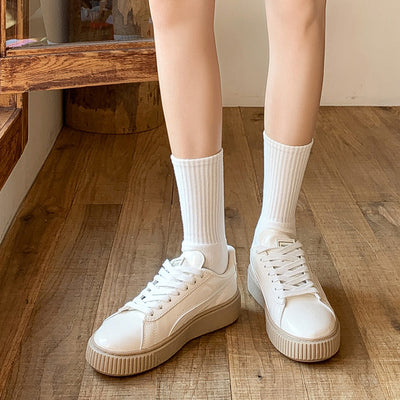 【Socks】シンプル キャンディカラーレディースソックス