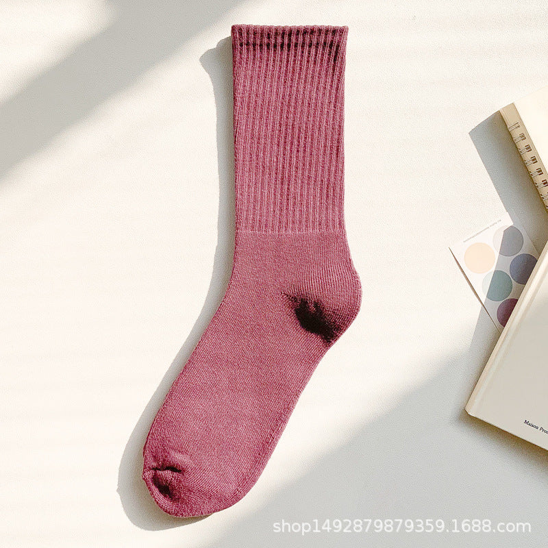 【Socks】シンプル キャンディカラーレディースソックス