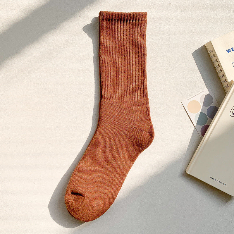 【Socks】シンプル キャンディカラーレディースソックス