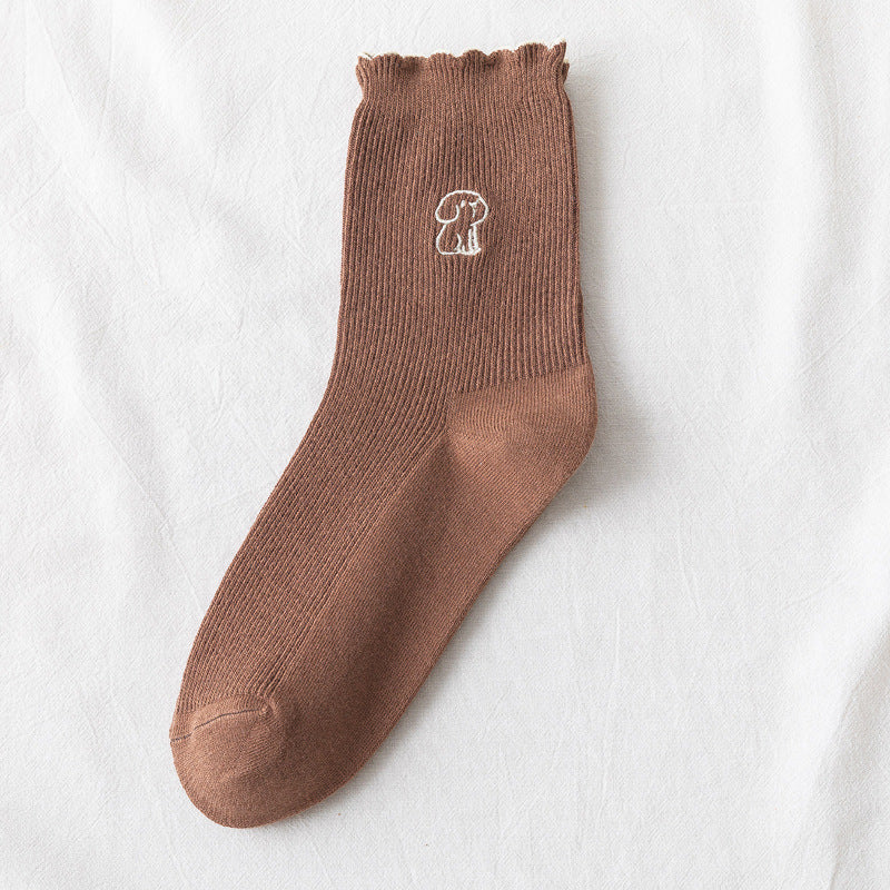 【Socks】可愛いマルチーズ柄レディースソックス
