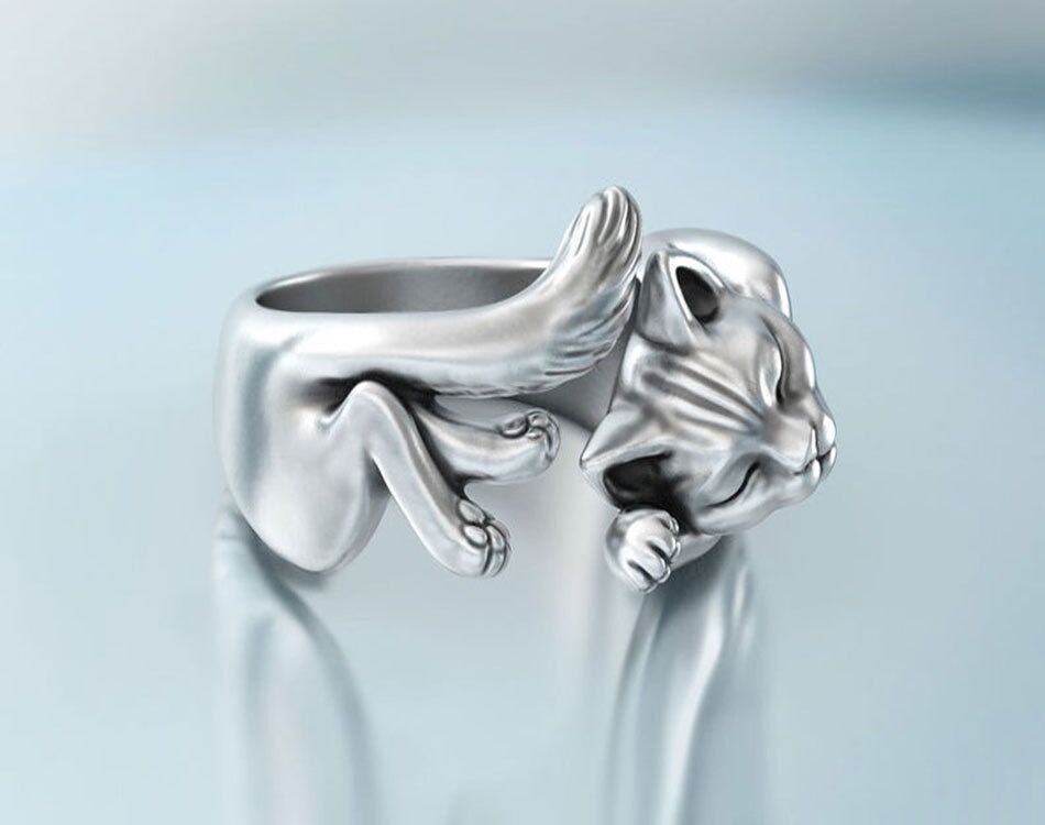 【RINGS】リアルキャットシルバーリング