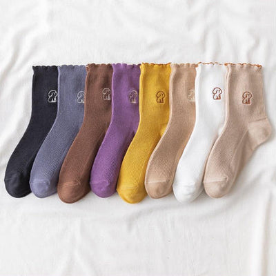 【Socks】可愛いマルチーズ柄レディースソックス