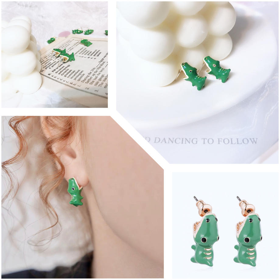 【Earrings】  ワニに噛まれちゃうピアス