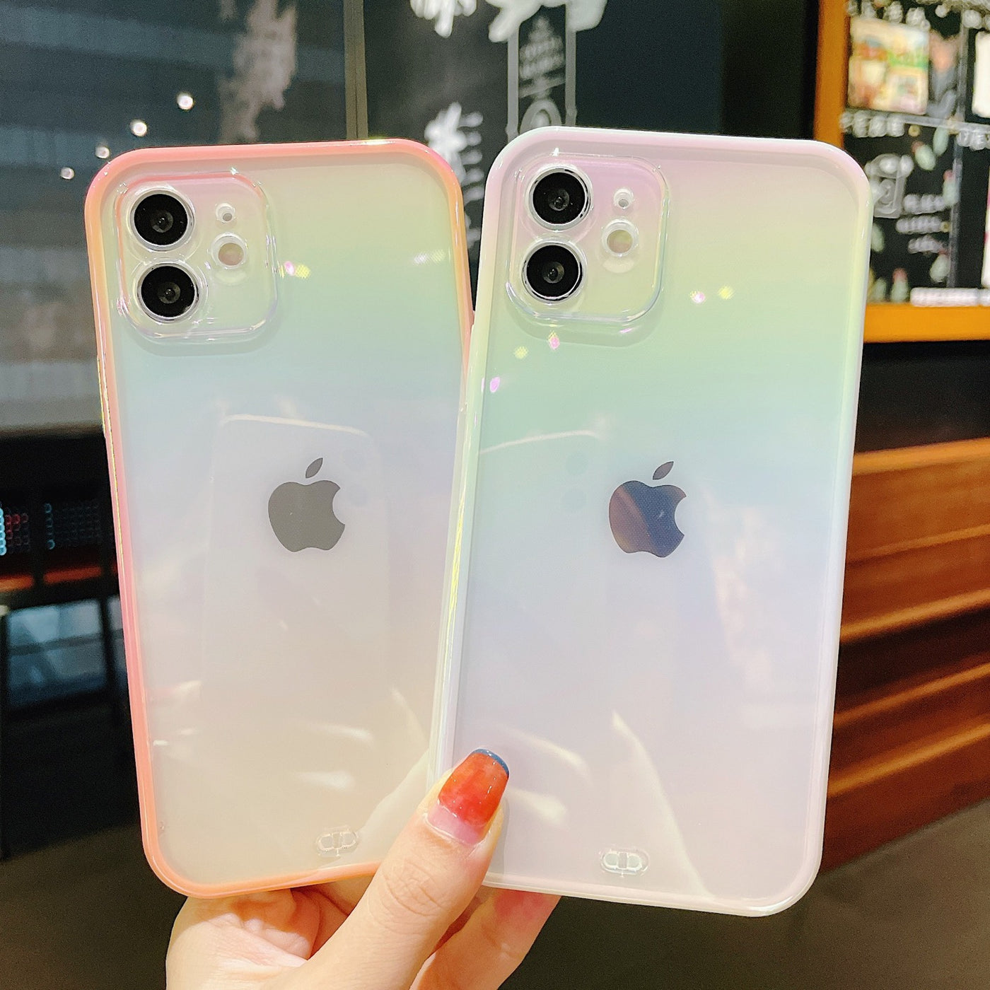 【iPhone Case】流行．クリア オーロラiPhoneケース