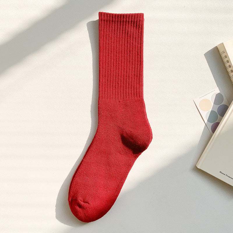 【Socks】シンプル キャンディカラーレディースソックス