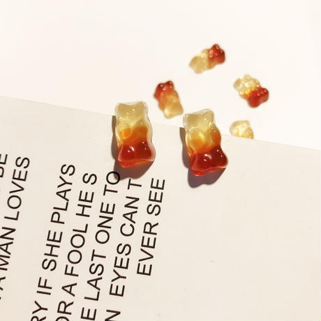【Earrings】  グミ風 フックピアス&ピアス&イヤリング