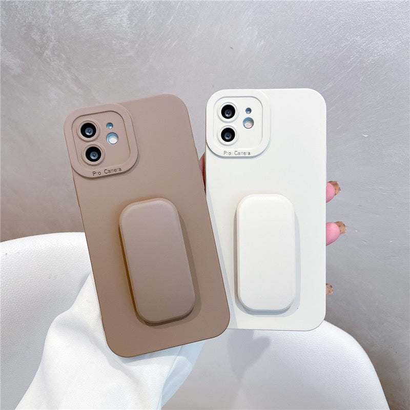 【iPhone Case】シンプルキックスタンド2色　iPhoneケース