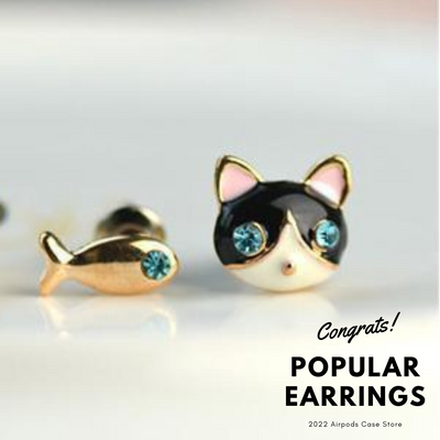 【Earrings】  魚＆猫ちゃんピアス