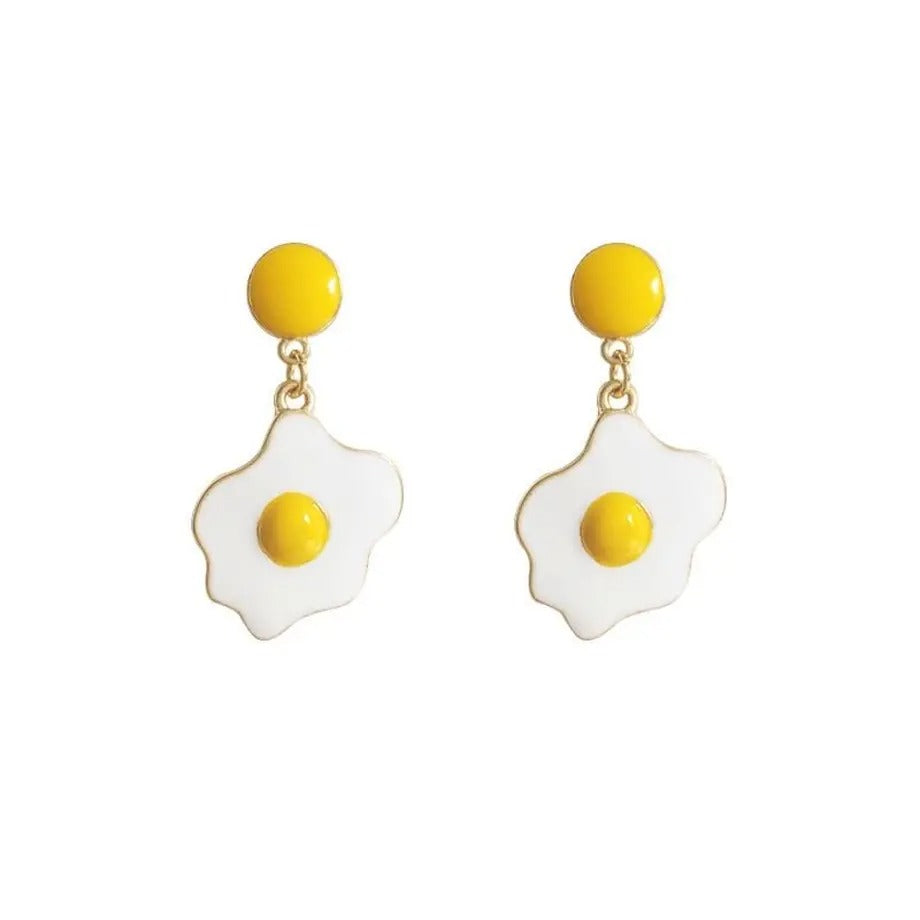 【Earrings】  ミニチュア目玉焼きピアス