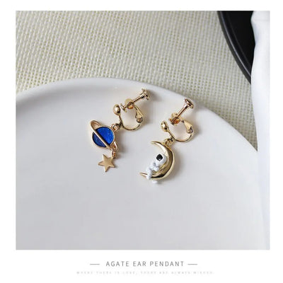 【Earrings】  水星＆宇宙飛行士ピアス&イヤリング