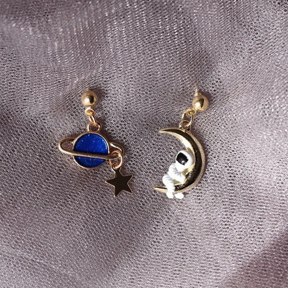【Earrings】  水星＆宇宙飛行士ピアス&イヤリング