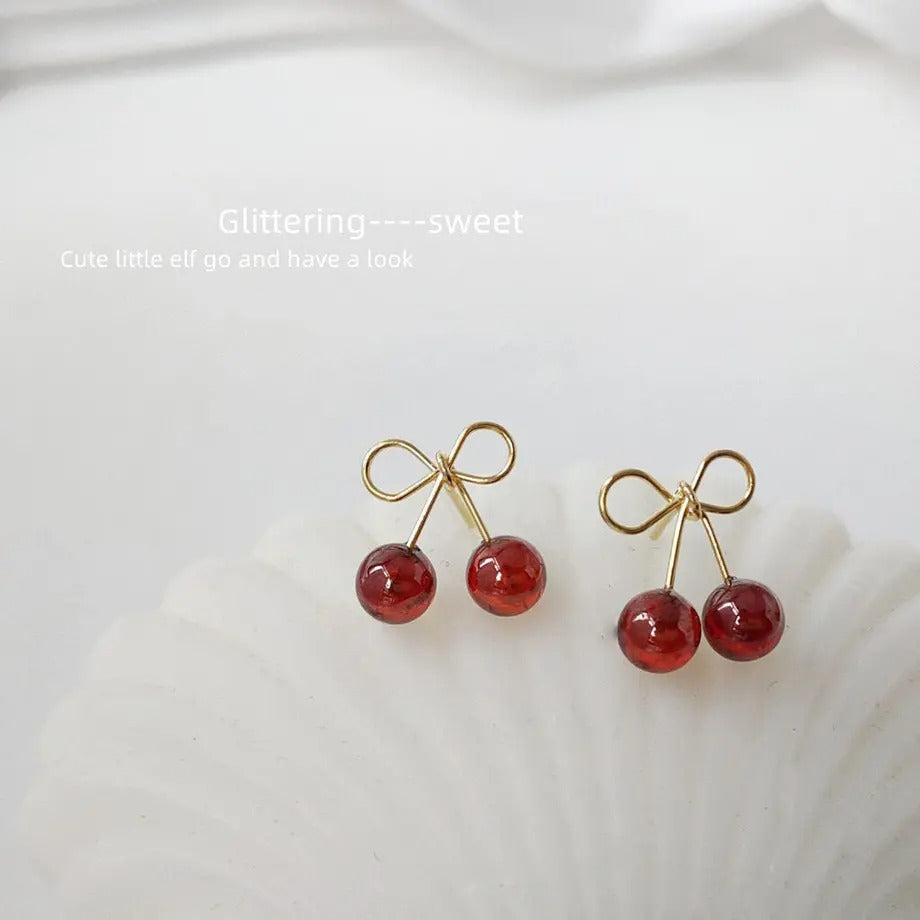 【Earrings】  可愛いチェリーピアス  #1515