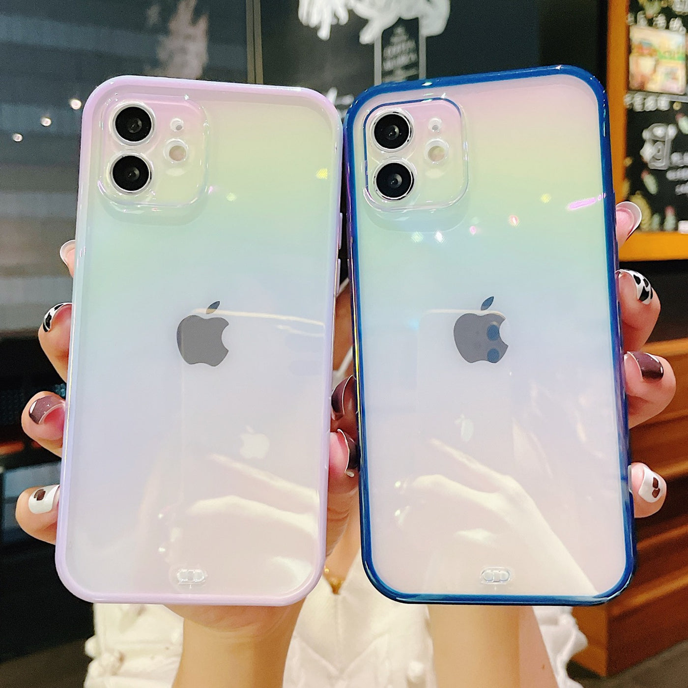 【iPhone Case】流行．クリア オーロラiPhoneケース