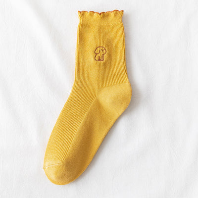 【Socks】可愛いマルチーズ柄レディースソックス