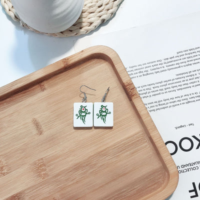 【Earrings】 麻雀牌 フックピアス&イヤリング