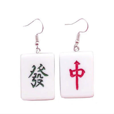 【Earrings】 麻雀牌 フックピアス&イヤリング