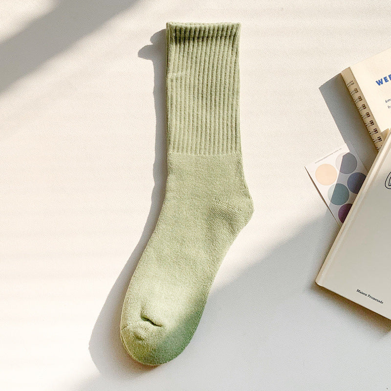 【Socks】シンプル キャンディカラーレディースソックス