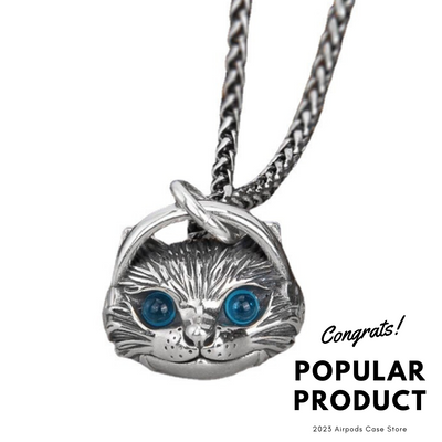 【Necklace】可愛いねこ ヘッドフォン着用 ネックレス