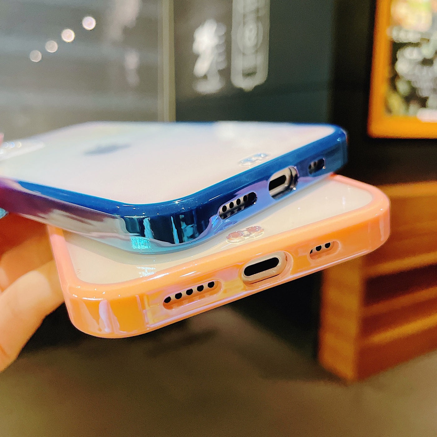 【iPhone Case】流行．クリア オーロラiPhoneケース