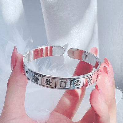 【Bracelet】麻雀シルバー ブレスレット リング　バングル