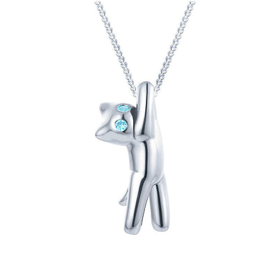 【Necklace】可愛いねこ 黒白猫ネックレス