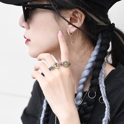 【Rings】個性ギターカップル ペアリング シルバーリング