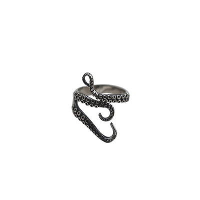 【RINGS】個性タコの足カップル ペアリングシルバーリング