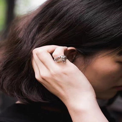 【Rings】個性 チャック ジッパー ファスナー リング