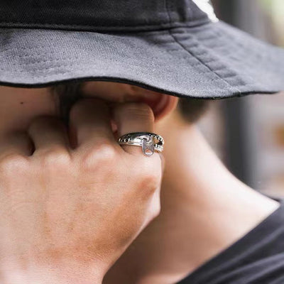 【Rings】個性 チャック ジッパー ファスナー リング