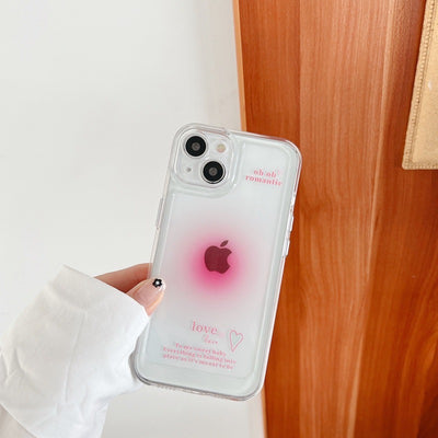 【iPhone Case】ピンク カワイイ 熊ちゃん ハート スマホグリップ スタンド 透明  IPHONEケース
