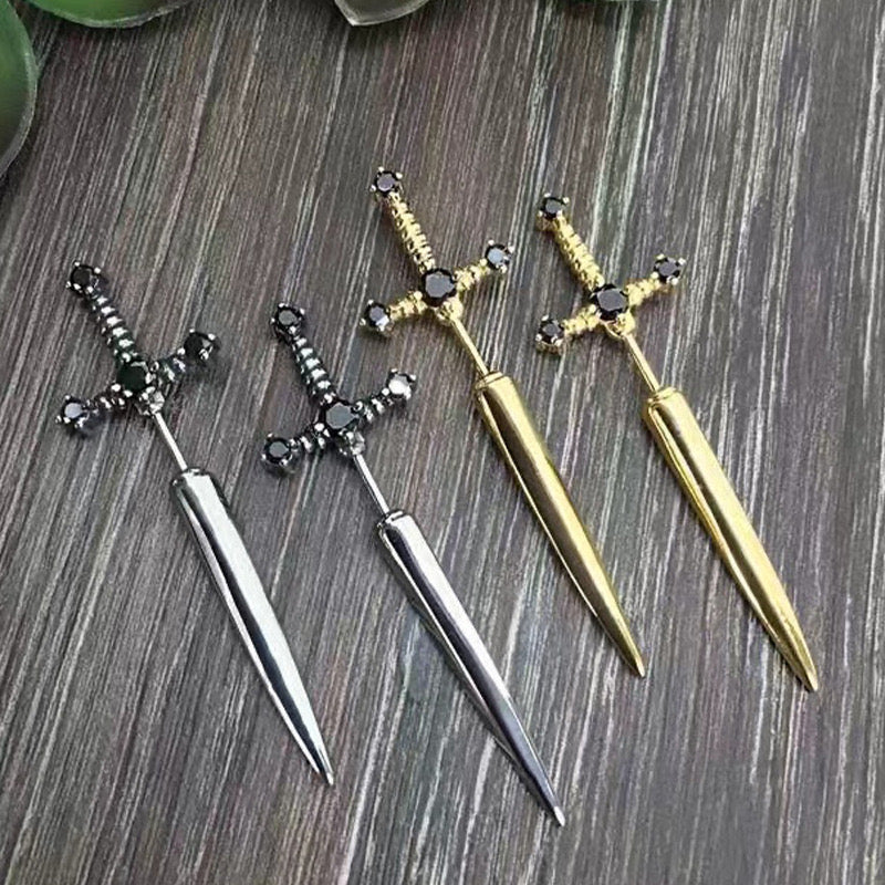 【Earrings】個性 ゴシック剣 レトロ 男女兼用 ピアス
