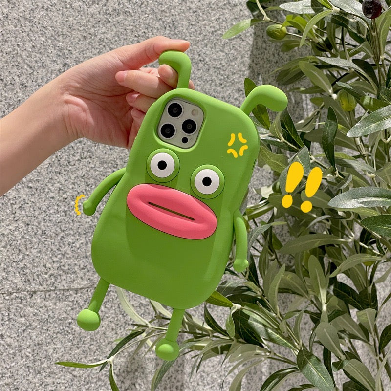 【iPhone Case】可愛い 面白い カエル ソーセージの口 カップル 韓国 IPHONEケース