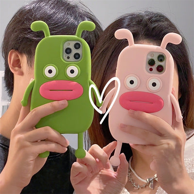【iPhone Case】可愛い 面白い カエル ソーセージの口 カップル 韓国 IPHONEケース
