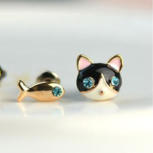 【Earrings】  魚＆猫ちゃんピアス