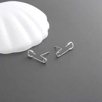 【Earrings】お洒落 ペーパークリップ シルバー ゴールド  カップル ピアス