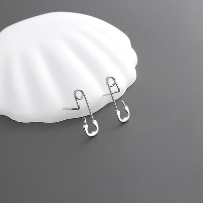 【Earrings】お洒落 ペーパークリップ シルバー ゴールド  カップル ピアス