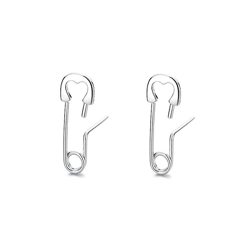 【Earrings】お洒落 ペーパークリップ シルバー ゴールド  カップル ピアス