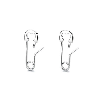 【Earrings】お洒落 ペーパークリップ シルバー ゴールド  カップル ピアス
