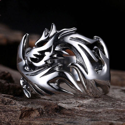 【RINGS】ドラゴンシルエットシルバーリング