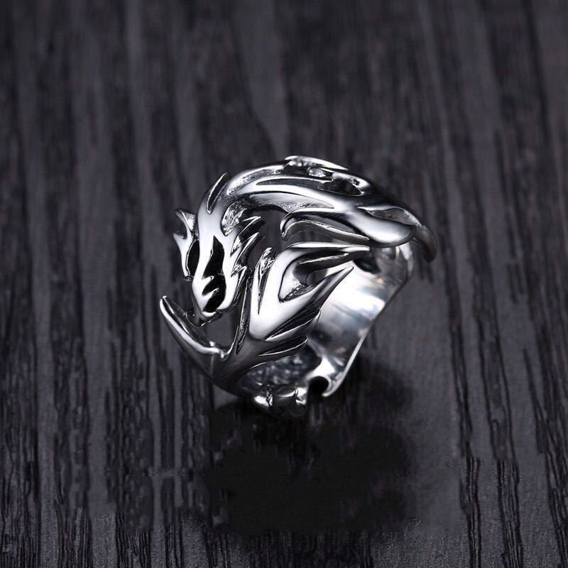 【RINGS】ドラゴンシルエットシルバーリング
