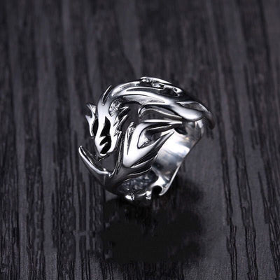 【RINGS】ドラゴンシルエットシルバーリング
