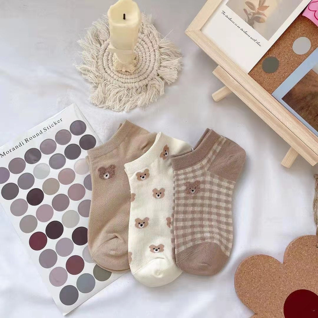 【Socks】カワイイクマちゃんレディースソックス