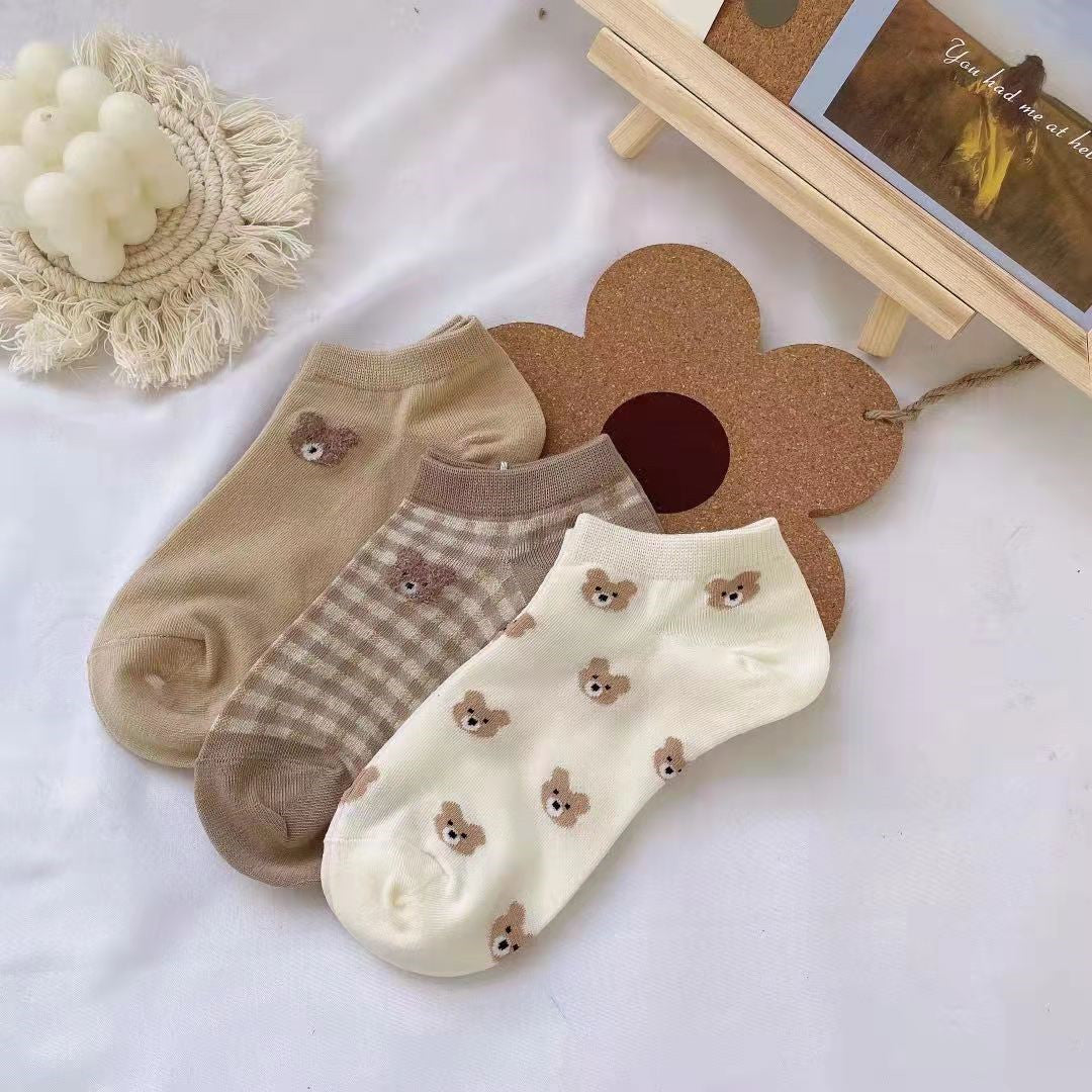 【Socks】カワイイクマちゃんレディースソックス