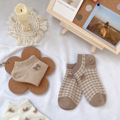 【Socks】カワイイクマちゃんレディースソックス