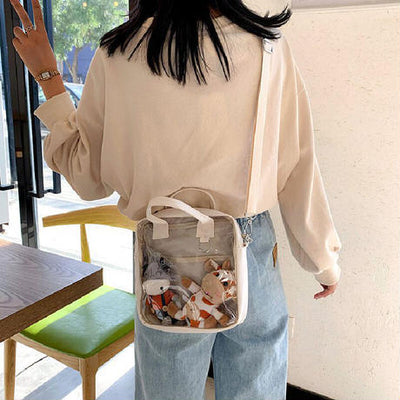【Cute Bag】痛バッグ 可愛い 透明ぬいぐるみトートバッグ